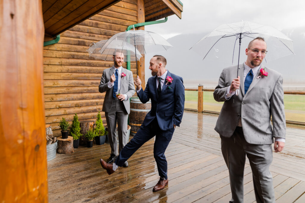 Dancing in the rain at Fraser River Hall