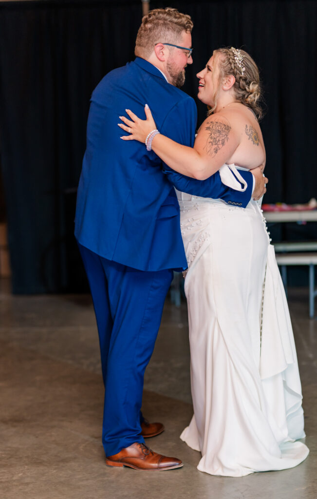 Bride and groom first dance Langley wedding at Loft Country.